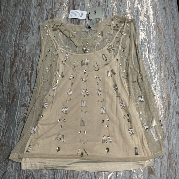 ASOS NWT EMBELLISHED TOP SZ 14 CHRISTMAS PARTY PERFECTION - Picture 5 of 8